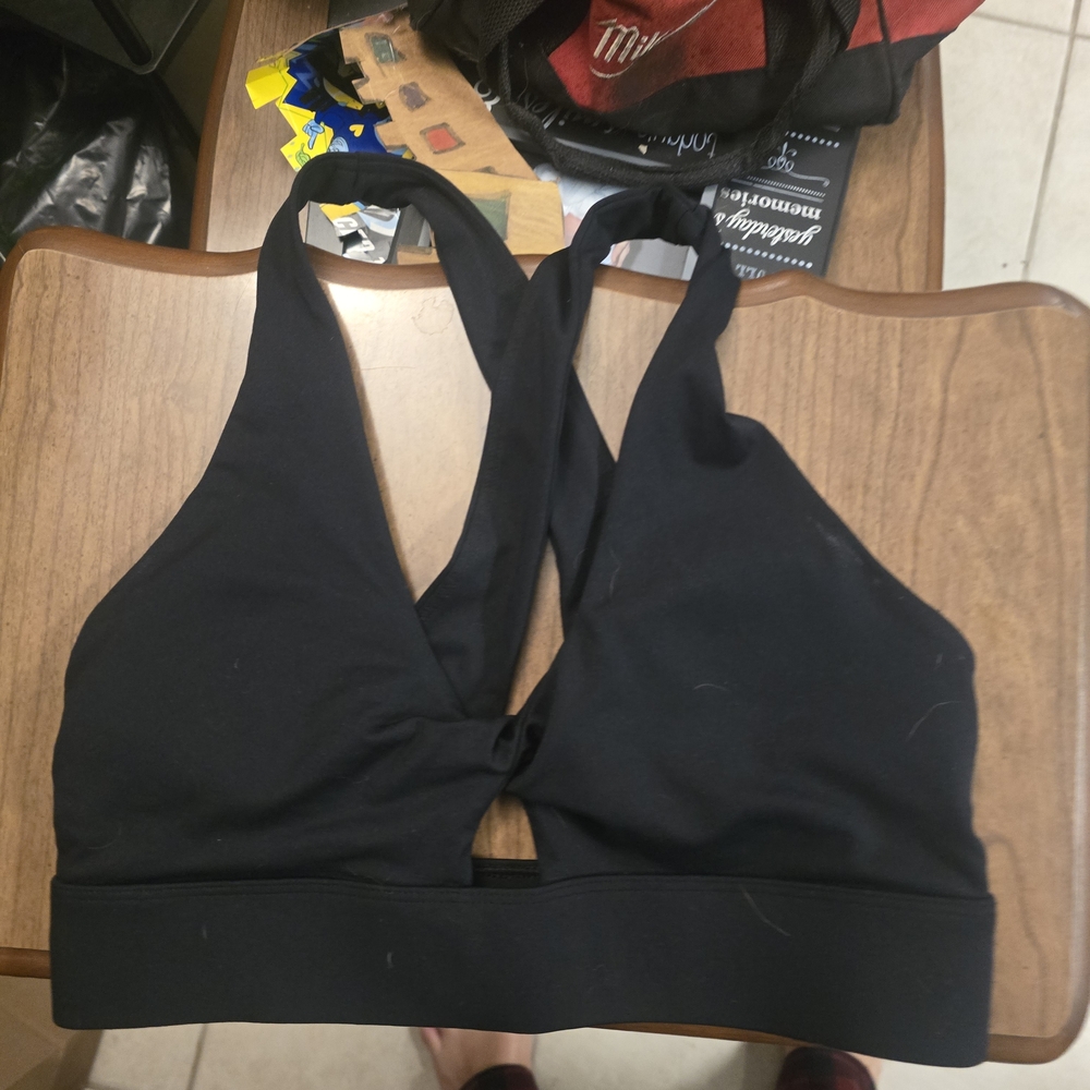 Fabletics Black Halter Sports Bra